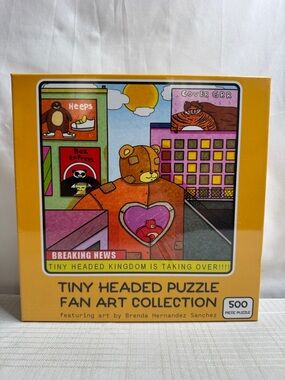 Tiny Headed Kingdom Fan Art Collection 500-Piece Jigsaw Puzzle NEW RARE RETIRED